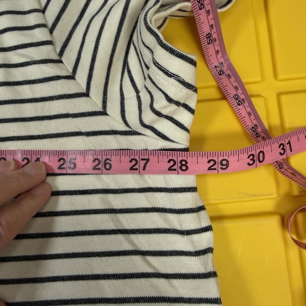 Black Stripe Cotton Dress Buffalo David Bitton  2X Knit Hi Low Hem Casual NWT - Picture 12 of 12